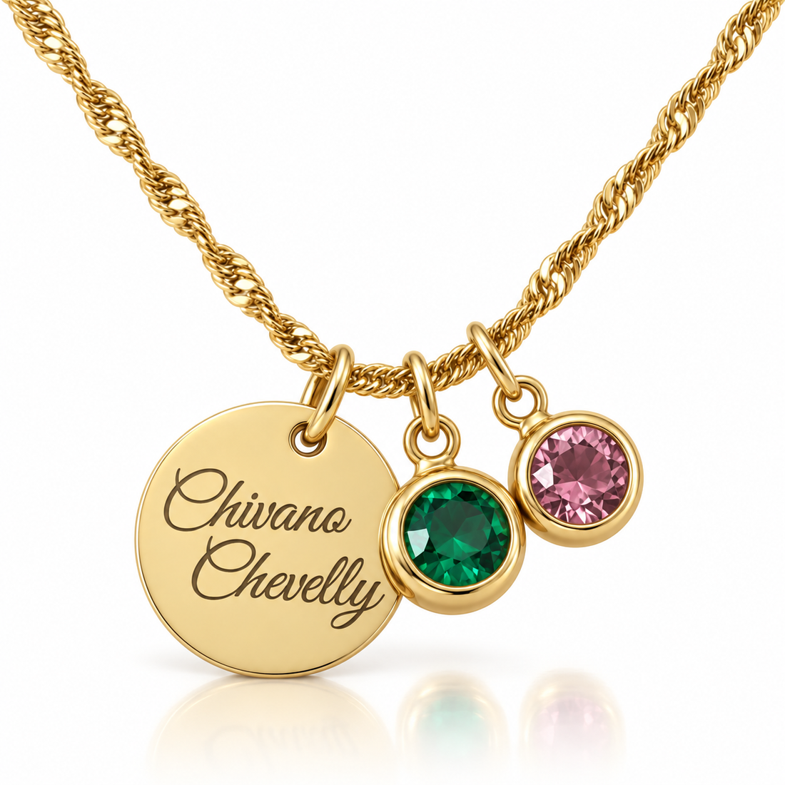 Ketting met Naam & Geboortesteen