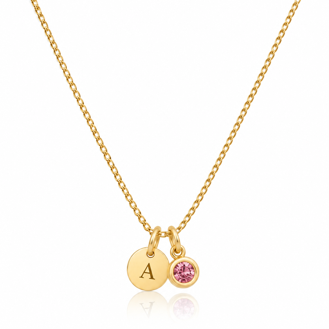 Ketting met Initiaal & Geboortesteen