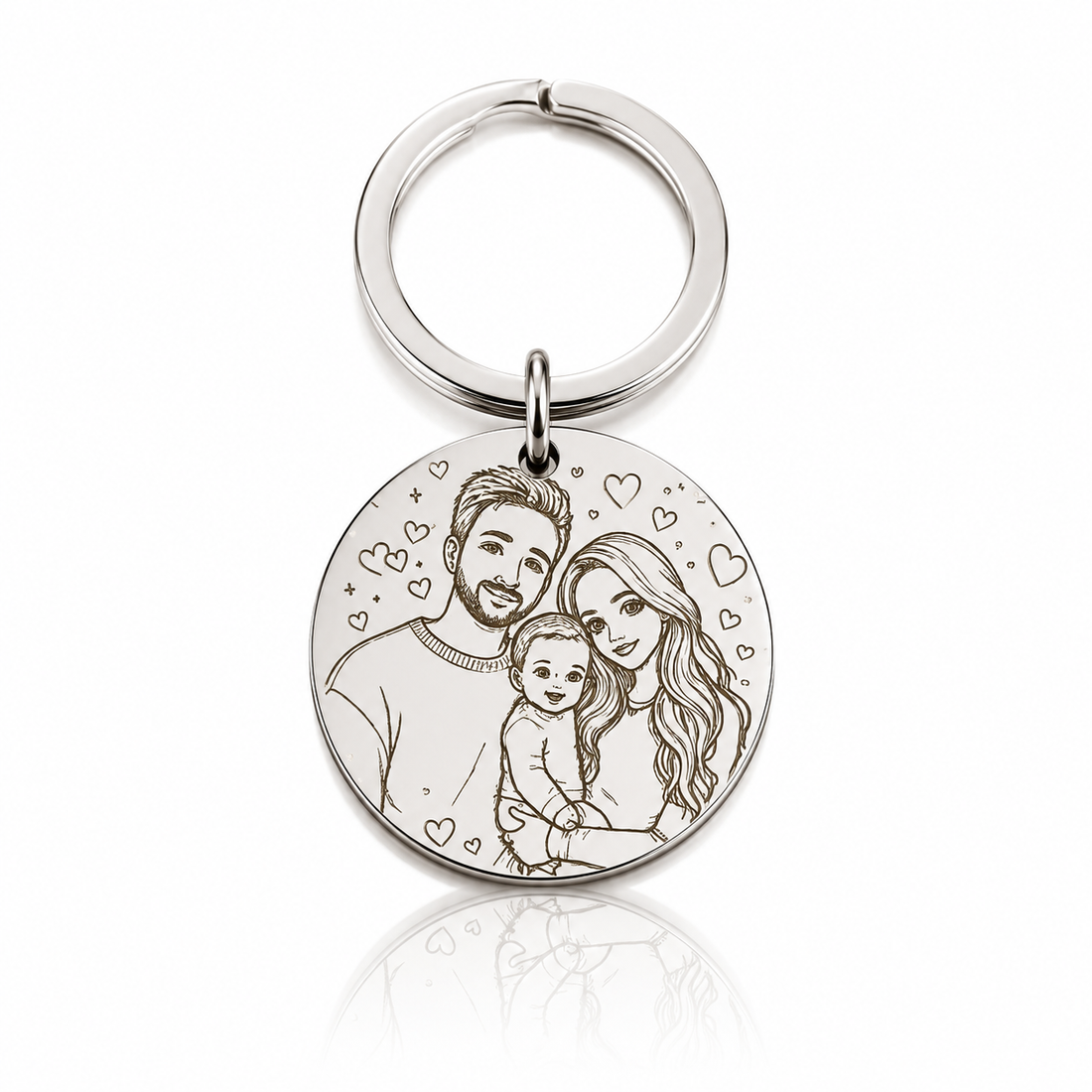 Sleutelhanger met Kawaii Tekening