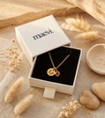 Ketting met Voet of Hand & Geboortesteen (hart)