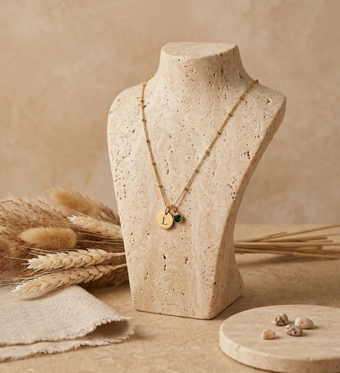 Ketting met Initiaal & Geboortesteen